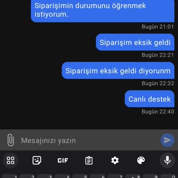 Getir Siparişimin Yüzde İkisini Göndermişler Geri Kalanın Eksik Sipariş