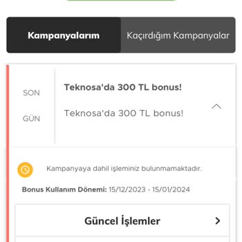 Garanti BBVA Bonus Kredi Kartı Kampanya Hatası