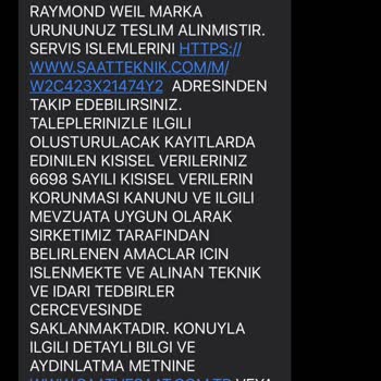 Saat & Saat Raymond Weil Saatim İçin 1 Ay Bekledim, Sorun Çözülmedi!
