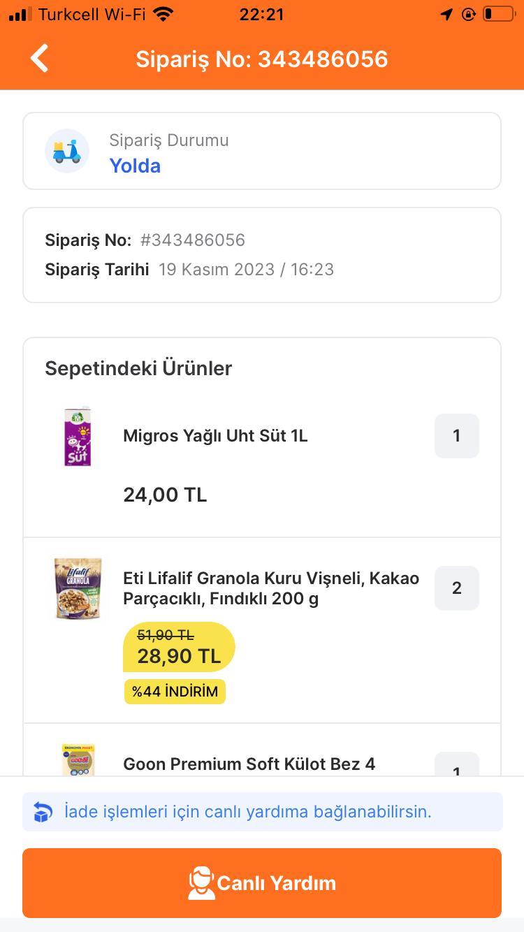 Migros Sipari Lerin Gelmemesi Ve Yanl A Klamalar Ikayetvar