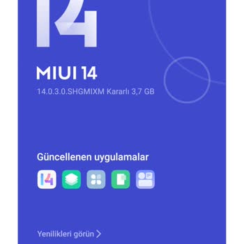 Redmi Note 12 Pro MIUI14 Güncelleme Sorunu