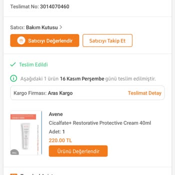 Avene Cicalfate+ Kreminin Bozuk Olması