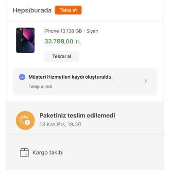 Hepsiburada Sipariş İptali, Ücret İadesinin Sağlanmaması