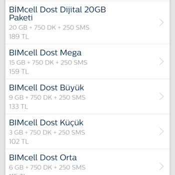 Bimcell Paketlerine Yapılan Zamlar