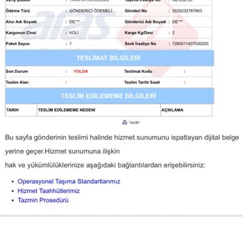 Aras Kargo Şikayet Talebi Oluşturma
