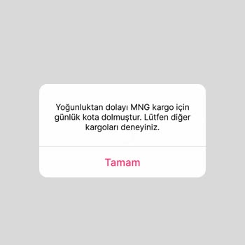 MNG Kargo Kargo Firması Kod Alınamıyor