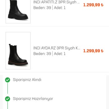 FLO, In Street Mağazası Sipariş Teslimi Yapılmaması