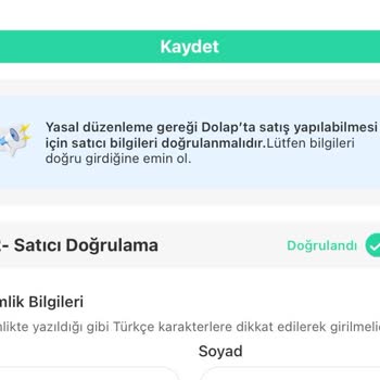 Dolap Satıcı Doğrulama Hatası Vermesi
