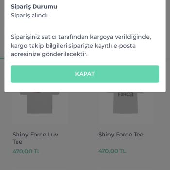 Shiny Force Ürünüm 7 Günü Aşkın Süredir Gelmedi
