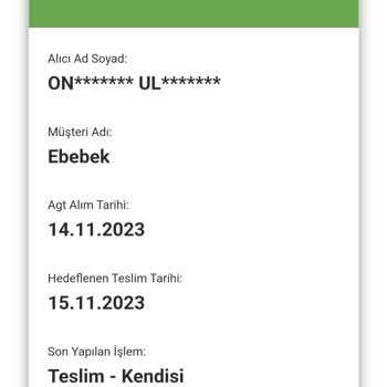 Pazarama Pişmanlığı, Teslim Olmayan Ürün.