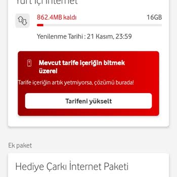 Vodafone İnternetim Hızlı Bitiyor