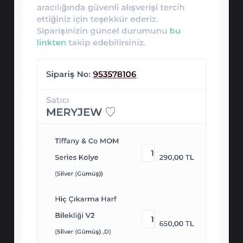 Meryjew Ürünümden Haber Alamıyorum