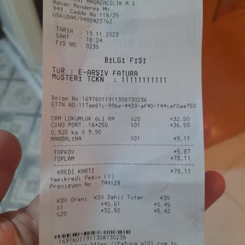 A101 Den Aldığım Cino Markalı Çikolata