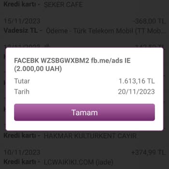 Facebook Üzerinden İzinsiz Kart Çekimi!