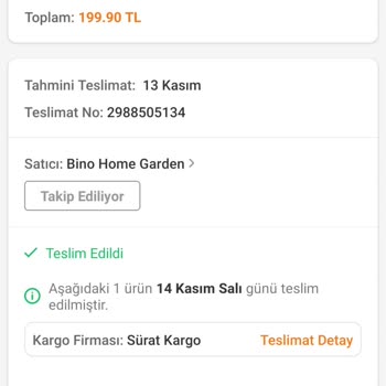 Sürat Kargo Dilovası Şubesi Kargoyu Teslim Edildi Olarak Gösterdi