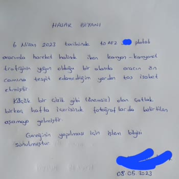 Tmt Sigorta 9 Aydır Camımı Değiştirmiyor