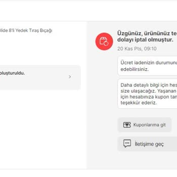 Hepsiburada Habersiz Sipariş İptal Edilmesi