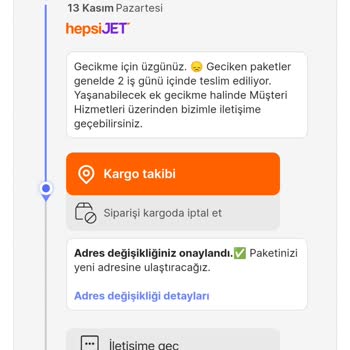 hepsiJET Kargom 1 Haftadır Gelmedi Ve Şubede Bekliyor.