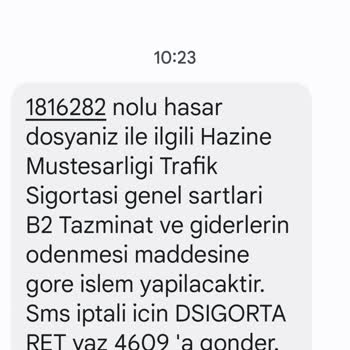 Doğa Sigorta Asılsız SMS Açıklaması Bekliyorum