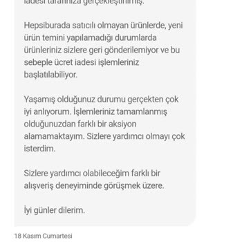 Hepsiburada Onarılması İçin Gönderdiğim Ürünü İade Aldı