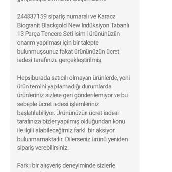 Hepsiburada Onarılması İçin Gönderdiğim Ürünü İade Aldı