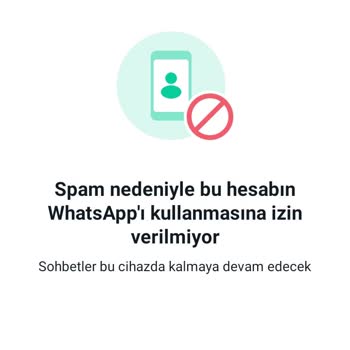 Whatsapp Aero WhatsApp Hesabım Spam Yedi