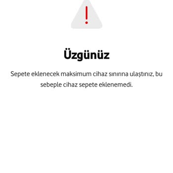 Vodafone Online Mağaza Sepet