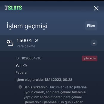 7 Slots Sitesi Ödememi Yapmıyor