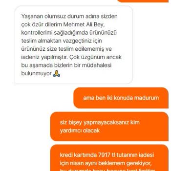 Hepsiburada "Ürününüzü Teslim Almaktan Vazgeçtiniz" Yalanı İle İptal