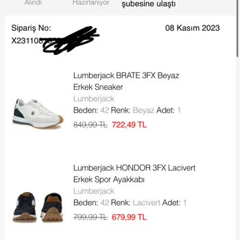 Lumberjack 12 Gündür Halen Gelemeyen Sipariş.