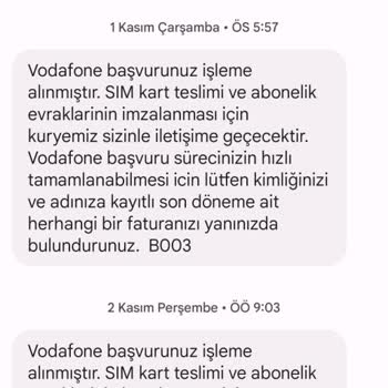 Vodafone Numara Taşıyamama Ve Hattın Teslim Edilmemesi