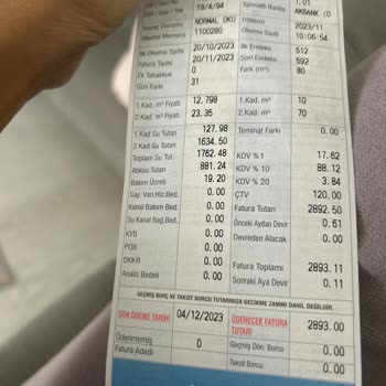 İSU Mümkünü Olmayan Yüksek Fatura