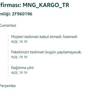 MNG Kargo Ürünü Getirmeden İade Ediyor