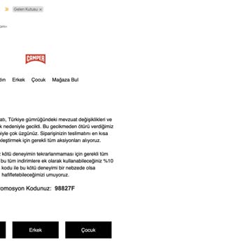 Camper Ürün Teslimat Sorunu