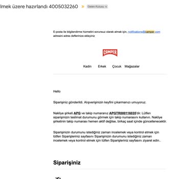 Camper Ürün Teslimat Sorunu