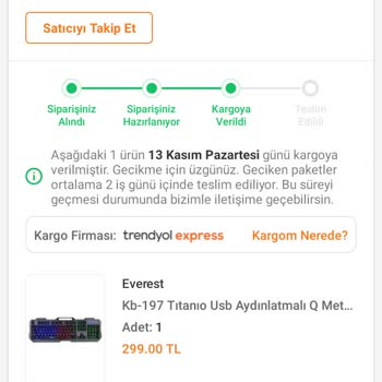 Trendyol Express Trendyol Bir Türlü Gelemeyen Sipariş