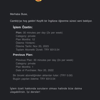Cambly Üyelik Habersiz Bir Şekilde Yenilenmesi