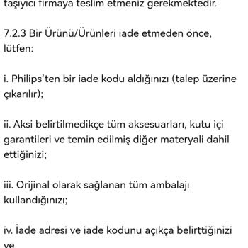 Philips İade Ürün