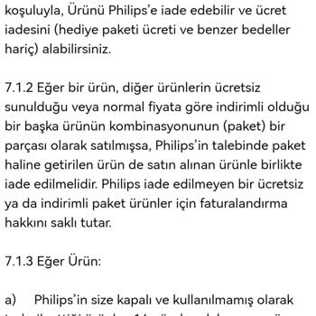Philips İade Ürün