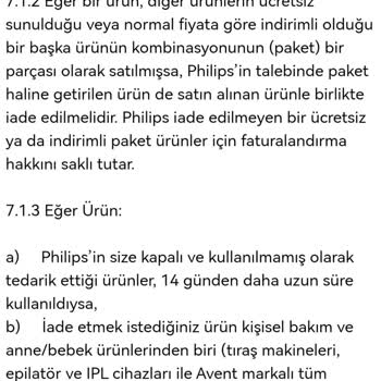 Philips İade Ürün