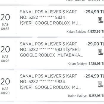 Roblox Hesabımdan İznim Dışında Para Kesintisi