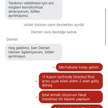 Obilet Uçak Bileti İptali Kesintisi