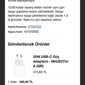 Apple Türkiye Store (appleturkiyestore.com) Ücret İadesinin Yapılmaması