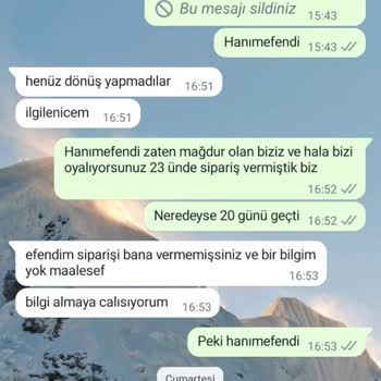Erva'nın Butiği Ürünüm Gelmedi Hiç Memnun Değiliz
