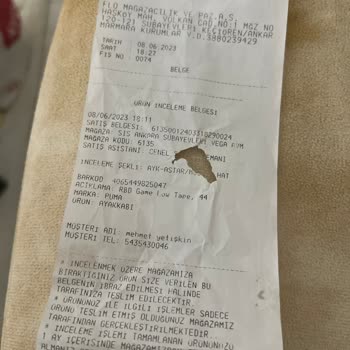 Puma Değişim Talep Ediyorum