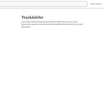 Udemy Kurs İade Talebi