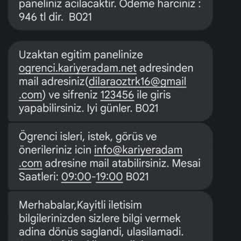 Kariyer Adam Para İadesi Ve T. C. Bilgim Alındı