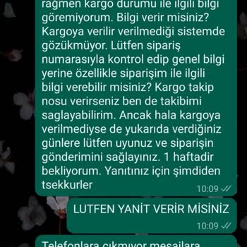 By Sadem Ürünüm Kargolanmıyor Firma Yetkilisine Ulaşılamıyor.