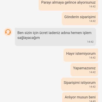 Trendyol GO Dan Vermiş Olduğum Siparişi Yok Saymaları