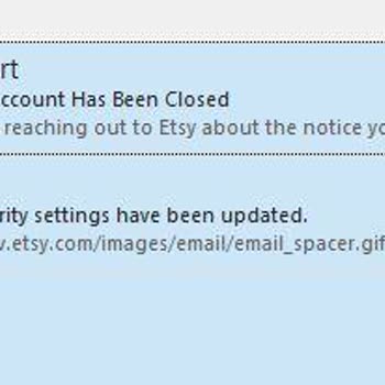 Etsy.com&nbsp; Hesabın Açılır Açılmaz Kapanması